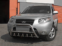 Кенгурятник WT003 (нерж.) для Hyundai Santa Fe 2 2006-2012 гг