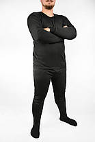 Термобілизна чоловіча Коммплект термобілизни кофта + підштанники 5XL-7XL Чорний колір, фото 2
