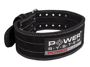 Пояс для пауерліфтингу Power System PS-3800  PowerLifting шкіряний Black XL