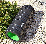 Масажний ролик (роллер) Power System PS-4050 Fitness Foam Roller Black/Green (33x15см.), фото 5