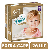 Подгузники Дада 6 Dada Extra Care Large / 16+ кг / 26 шт