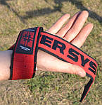 Лямки для тяги Power System PS-3401 Lifting Straps Duplex Black/Red, фото 4