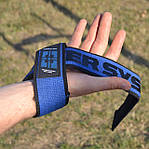 Лямки для тяги Power System PS-3401 Lifting Straps Duplex Black/Blue, фото 4