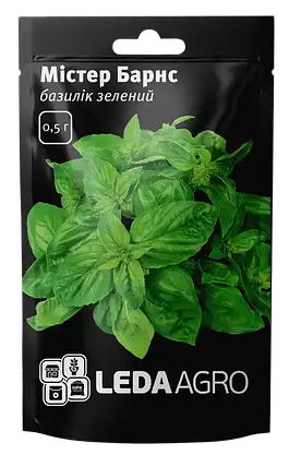 Насіння базиліка Містер Барнс, 0,5 м — зелений, салатовий, LEDAAGRO, фото 1