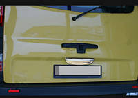 Хром планка над номером (Ляда, нерж) OmsaLine - Итальянская нержавейка для Nissan Primastar 2002-2014 гг
