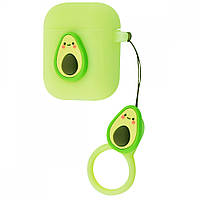 Чехол для Apple AirPods зеленый с авокадо SND