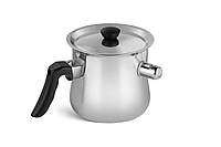 Каструля-молочник Edenberg 1.5 л з нержавіючої сталі зі свистком та кришкою 1л (EB-8915)