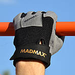 Рукавички для фітнесу MadMax MFG-871 Damasteel Grey/Black XXL, фото 9