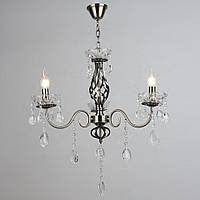 Люстра свічка в класичному стилі на 3 лампи Е-14 підвісна на ланцюгу Sirius B N2313/3 AB
