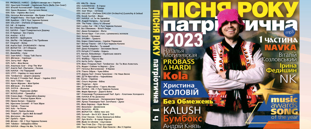 Диск mp3 збірка Пісня Року Патріотична 2023