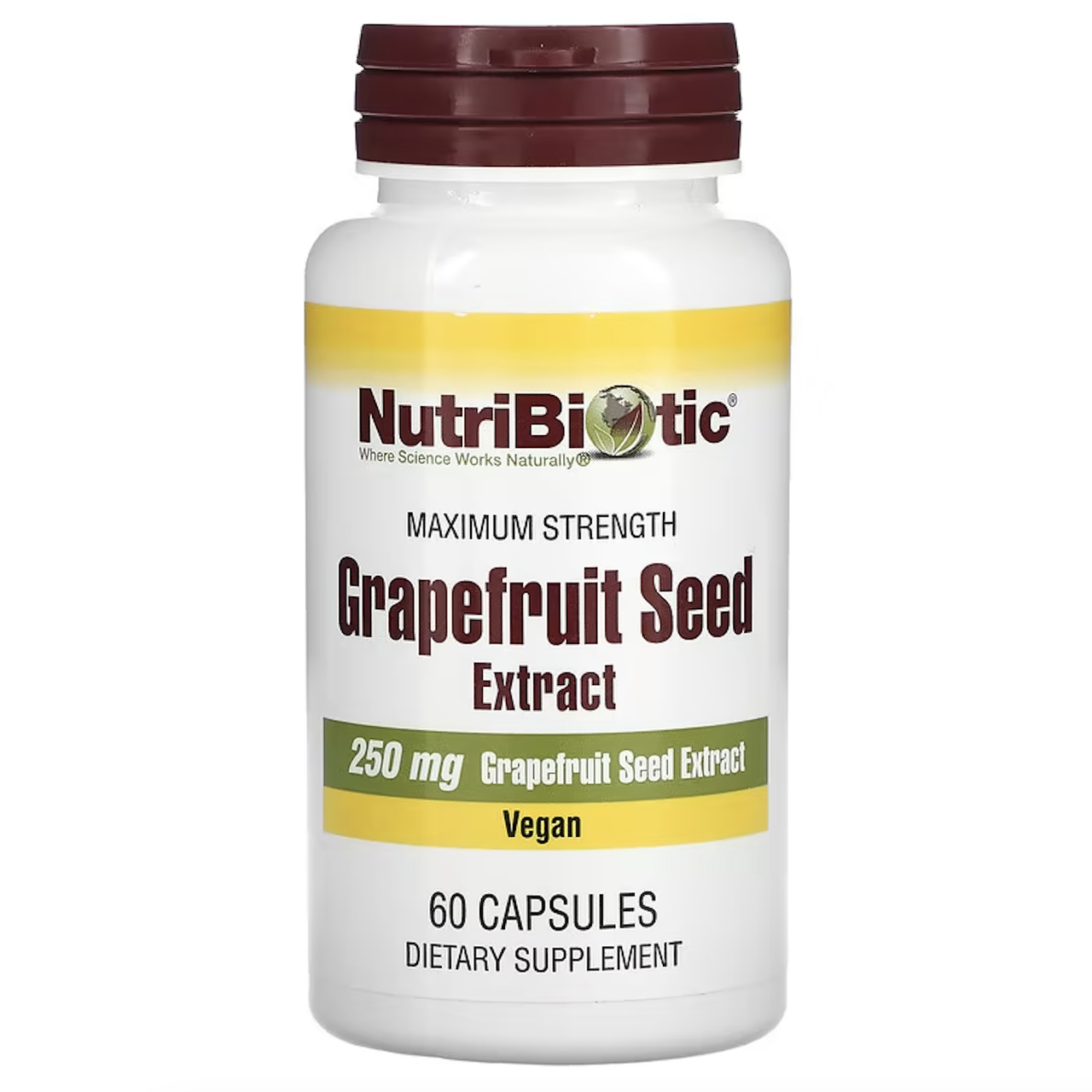 NutriBiotic, екстракт кісточок грейпфрута, 250 мг, 60 капсул