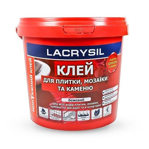 Клей монтажний акриловий Lacrysil «Для плитки, мозаїки та каменю» 3 кг