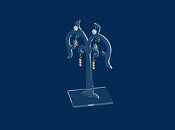 Підставка під сережки, акрил прозорий 1,8 мм