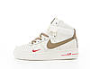 Жіночі зимові кросівки Nike Air Force 1 Winter взуття Найк Форс ХУТРО шкіряні теплі високі, фото 8