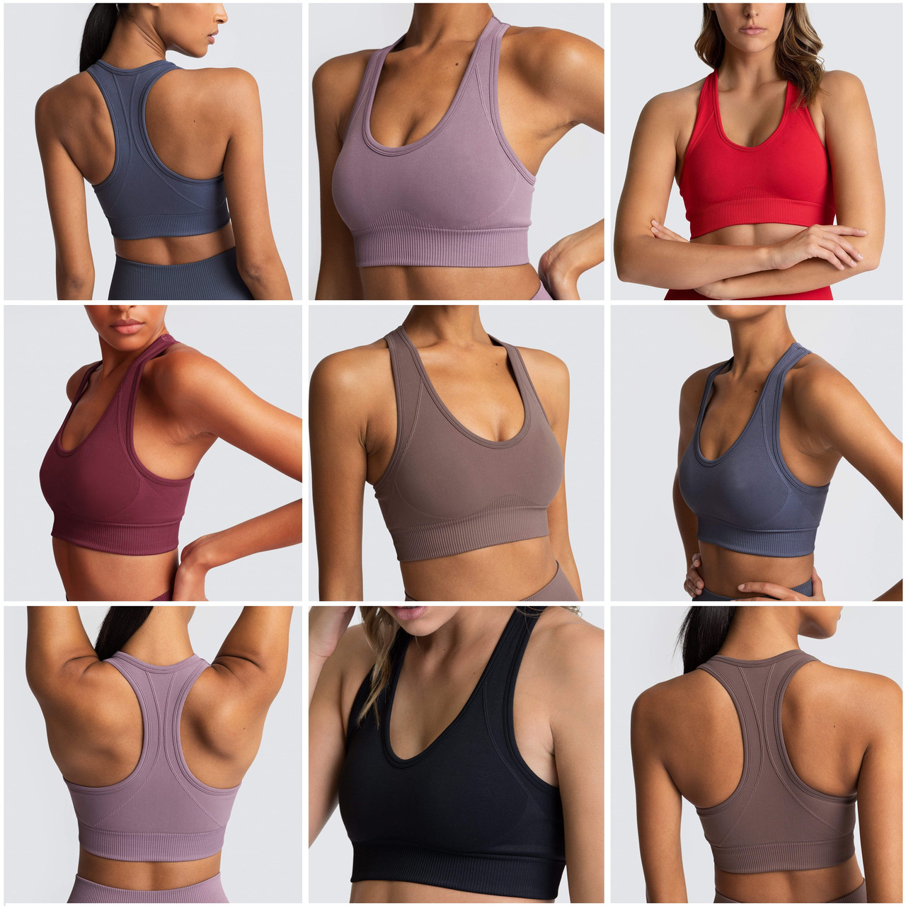 Зручний Безшовний Спортивний Топ Борцовка, 6 Кольорів