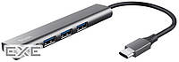 USB-хаб Trust Halyx Type-C to 4-Port USB-A 3.2 Grey (24948)