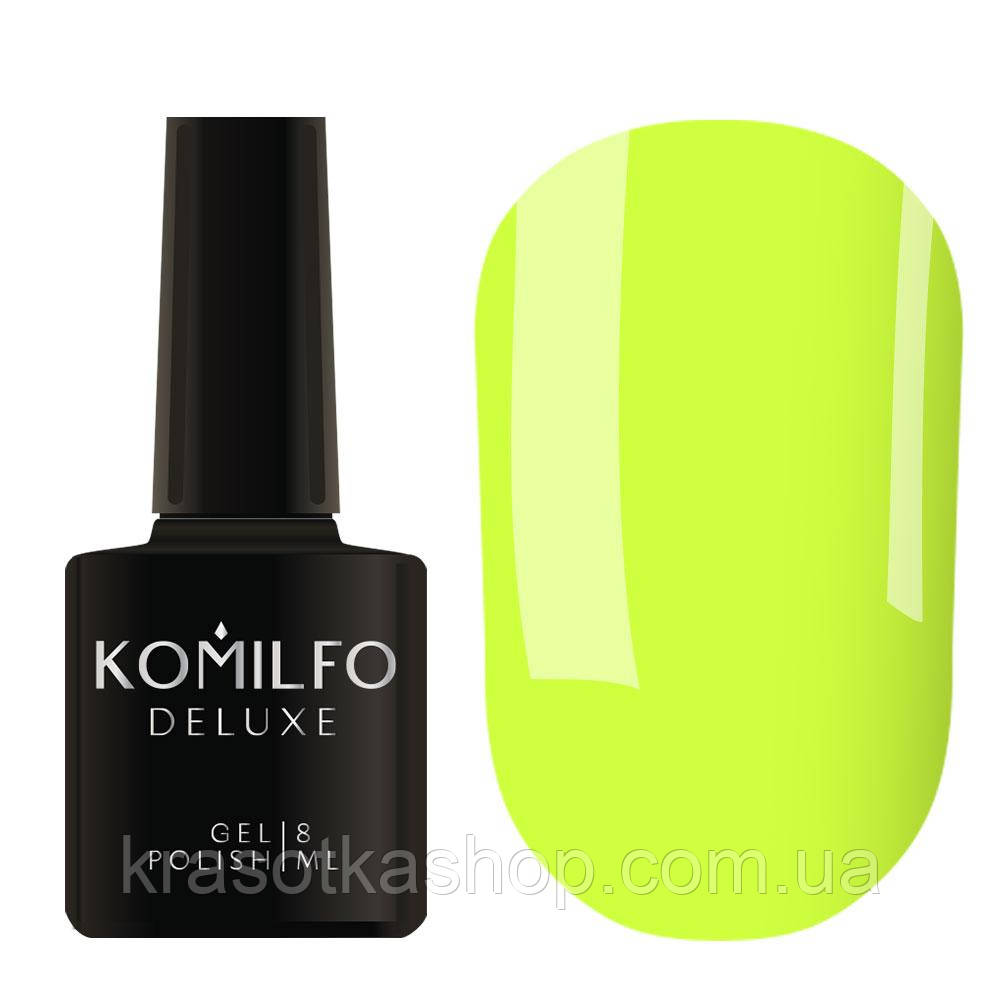 Гель-лак Komilfo Kaleidoscopic Collection K002 (салатово-жовтий, неоновий), 8 мл