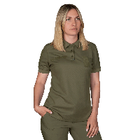 Поло футболка женская тактическая полевая универсальная для силовых структур Camotec 7161(L) олива GL-55