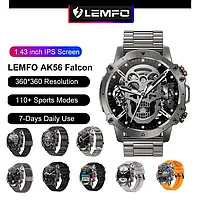 Смарт годинник LEMFO Falcon АК56 годинник 1.43" smart watch max band mi SE розумний годинник фітнес браслет трекер