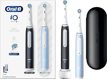 Набір електричних зубних щіток Braun Oral-B iO 3 Duo Black+Blue з футляром