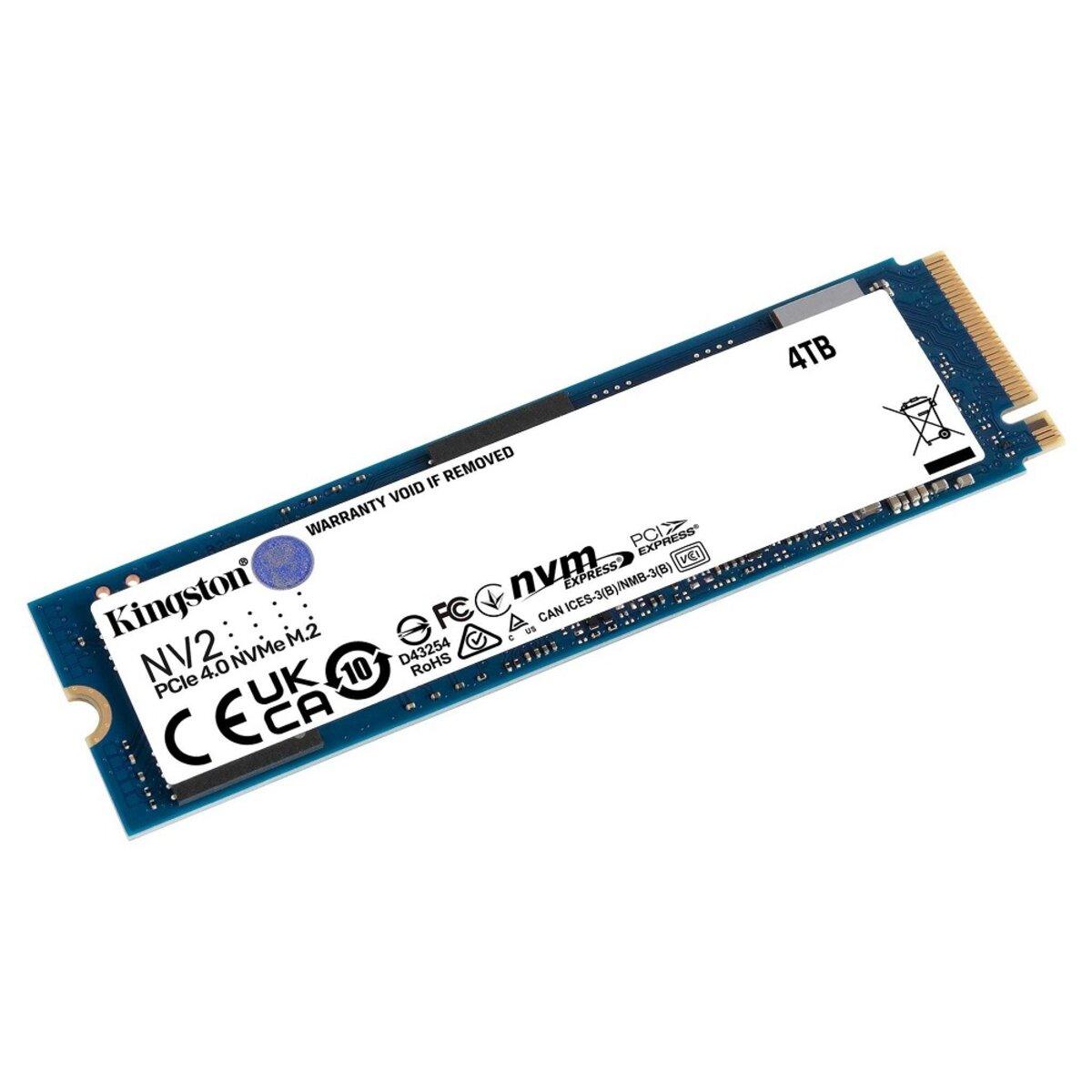 SSD M.2 Kingston NV2 4000GB NVMe 2280 PCIe 4.0 x4 3D NAND TLC - фото 2 - id-p1980755889