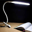 Настільні лампи на прищіпці Світильник usb led для столу гнучка Beluck біла, фото 2