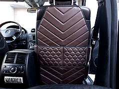 Захисний чохол на спинку переднього сидіння RINNEKO, екошкіра, коричневий колір
