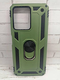 Чохол силікон для Xiaomi Redmi Note 12 накладка бампер із кільцем зелений