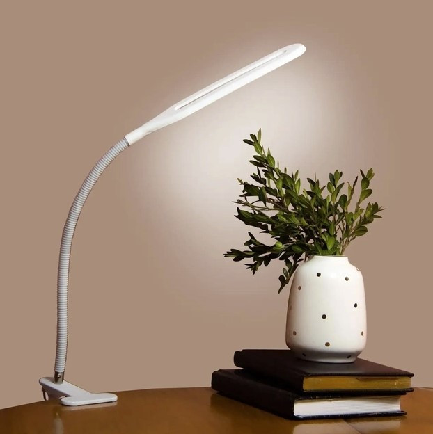 Usb лампа на прищіпці світлодіодна led lamp на гнучкому шнурі Світильник-прищіпка складана переносна Beluck біл