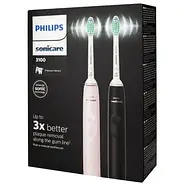 Набір ультразвукових зубних щіток Philips Sonicare ProtectiveClean 3100 Black + Pink HX3675/15, фото 7