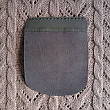 Клапан для в'язаного рюкзака сірого кольору "Лілії", фото 2