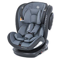 Дитяче автокрісло із системою Isofix від народження до 12 років, El Camino Evolution 360o Royal Dark Gray темно-сір