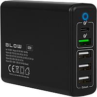 Зарядний пристрій BLOW 4xUSB 1xUSB-C QC 3.0 60 W