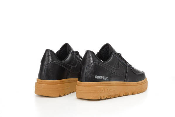 Nike air force 1 black leather outlet