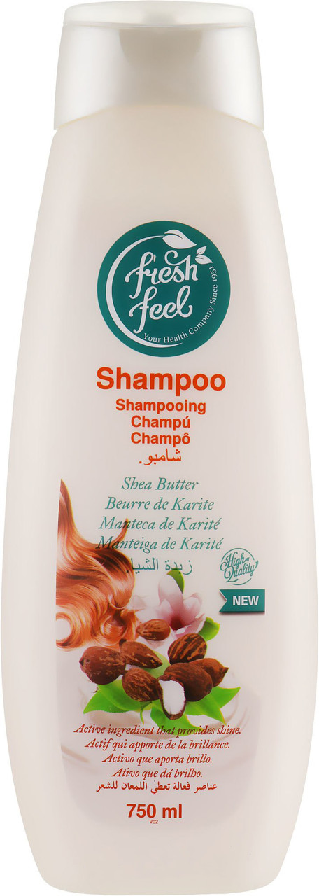 Шампунь SHEA BUTTER відновлено. ушкодж. волосся, надання блиску з олією Ши Fresh Feel, 750мл
