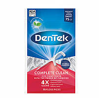 DenTek Комплексное очищение Флосс-зубочистки, 75 шт