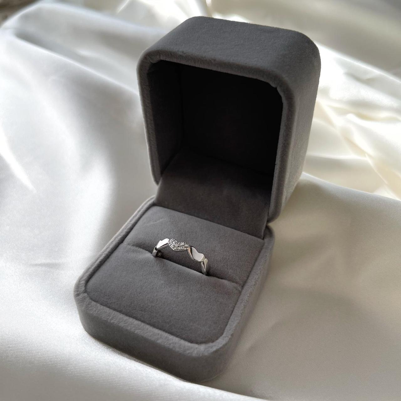 Каблучка родій Xuping Кільце перстень Сердце Сріблястий 18 р R16017