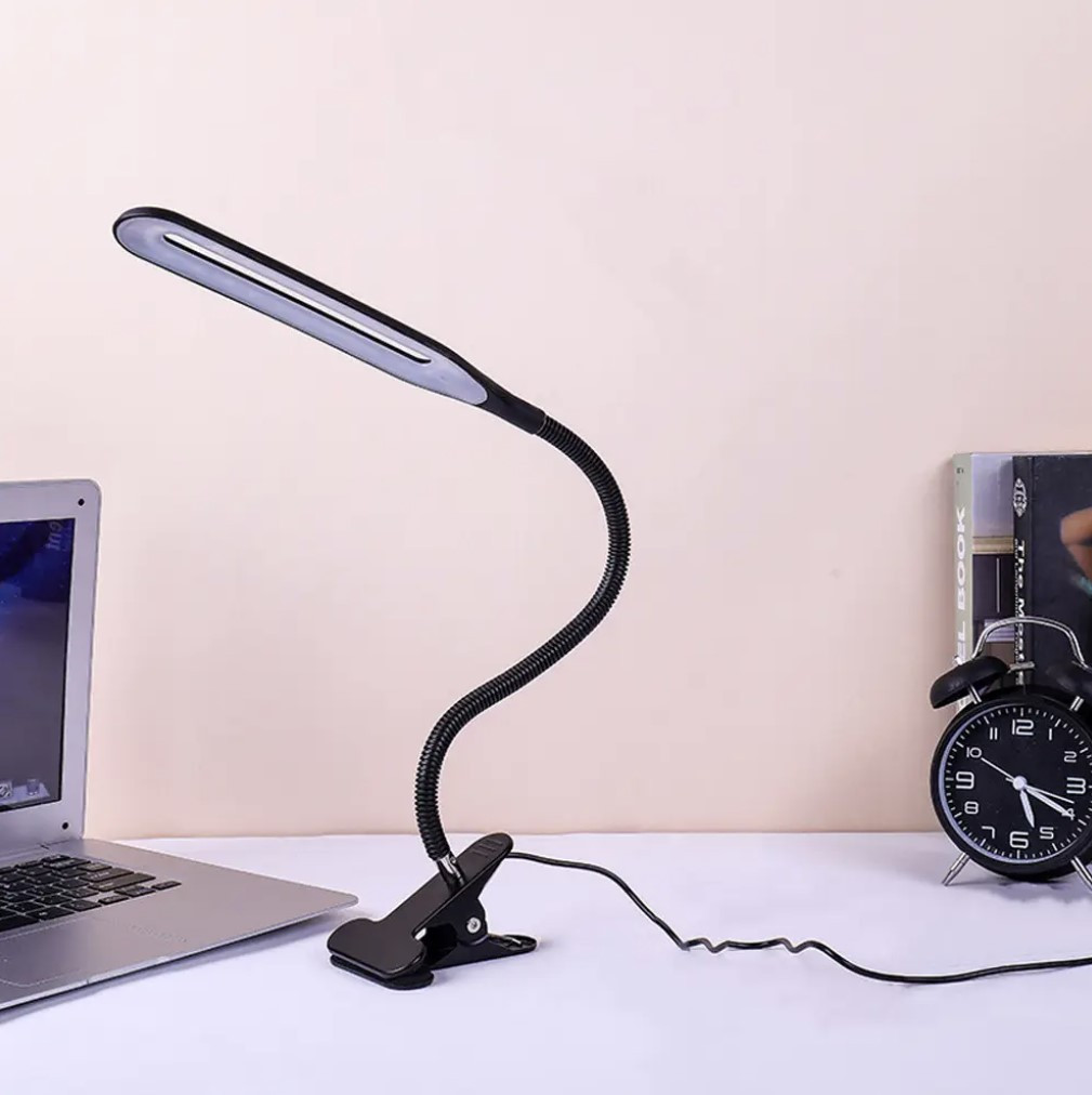 Настільні лампи  usb на прищіпці Світильник led для столу гнучка Beluck чорна, фото 1
