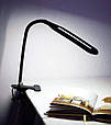 Usb лампа на прищіпці світлодіодна led на гнучкому шнурі Світильник-прищіпка складана переносна Beluck чорна, фото 7