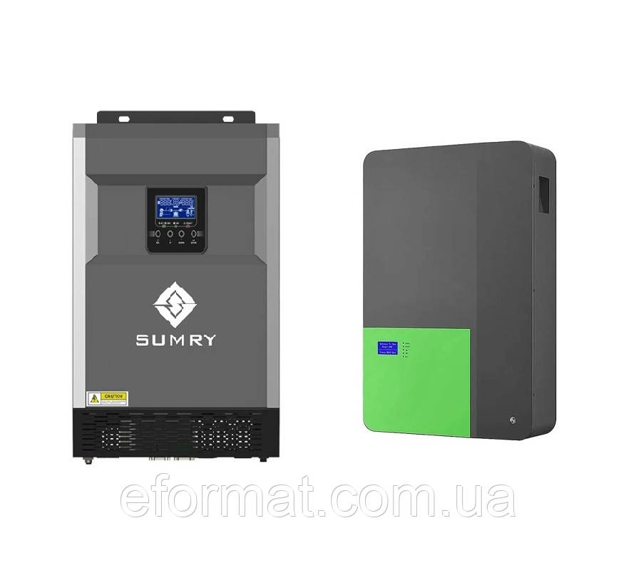 Комплект резервного живлення SUMRY HGS-5500W + АКБ Sunjetpower 51.2v