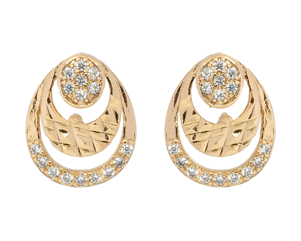 Сережки Xuping Позолота 18K пусети "Єдинство", фото 1