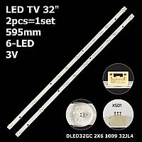 LED подсветка TV 32" DLED32GC 2X6 1008 32JL4 M200/K3/J 3447610003B1000 06 ShineOn: 2D03590 1шт.