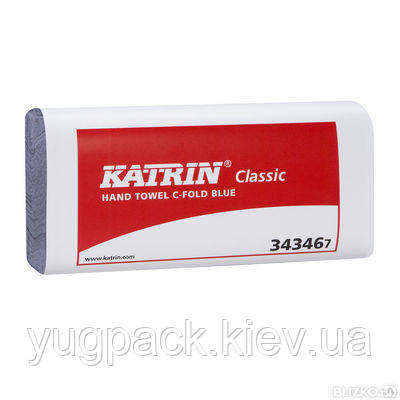 Паперові рушники Katrin Classic One Stop M2 blue (cell, rec) W-складання у аркушах сині