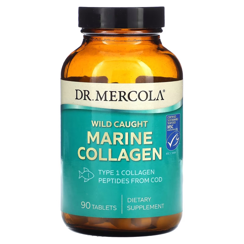 Препарат для суглобів і зв'язок Dr. Mercola Wild Caught Marine Collagen, 90 таблеток CN14262 vh