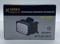 Налобный фонарик (OPERA digital) OP1837 12LED (120шт)