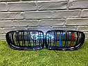 Решітка радіатора (ніздрі) BMW 3-series 2009-2012 E90 - E91 Чорний глянець Решітки Бмв е90 (рестайнг) решітки, фото 6