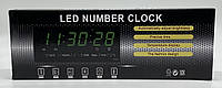 Настенные Электронные с календарем, термометром и будильником часы CAIXING CX3615 зеленый (24шт)