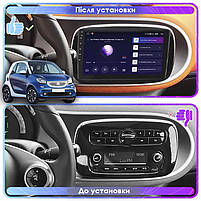 Штатна магнітола Lesko для Smart Fortwo III 2014-н.в. екран 9" 2/32Gb Wi-Fi GPS Base 3 шт., фото 2