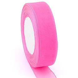 Стрічка органза 2,5 см Рожевий неон 1 рулон +-45 м