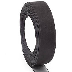 Стрічка органза 2,5 см Чорний 1 рулон +-45 м